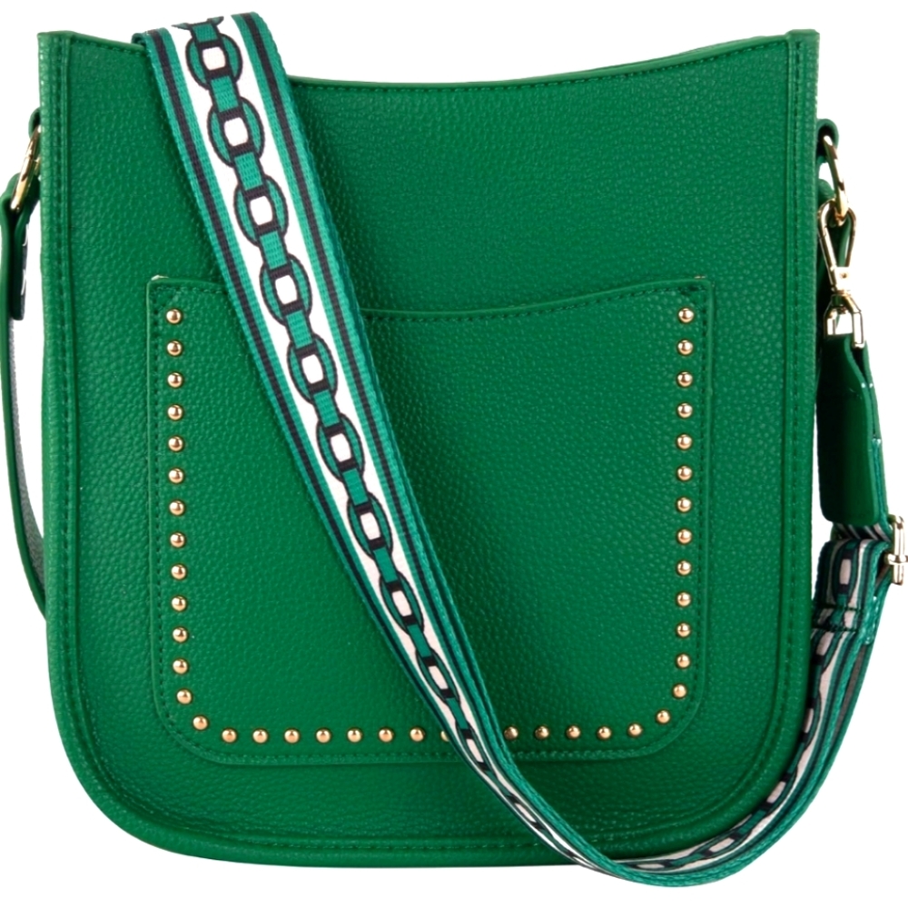 New!! Montana West Crossbody Feed Bag with Guitar Strap in Kelly Green